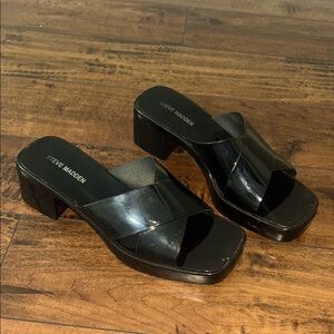 Steve Madden Black Women's Slide Sandals